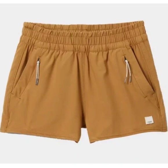 Vuori Dash Shorts Yellow Dark Golden - Picture 2 of 8